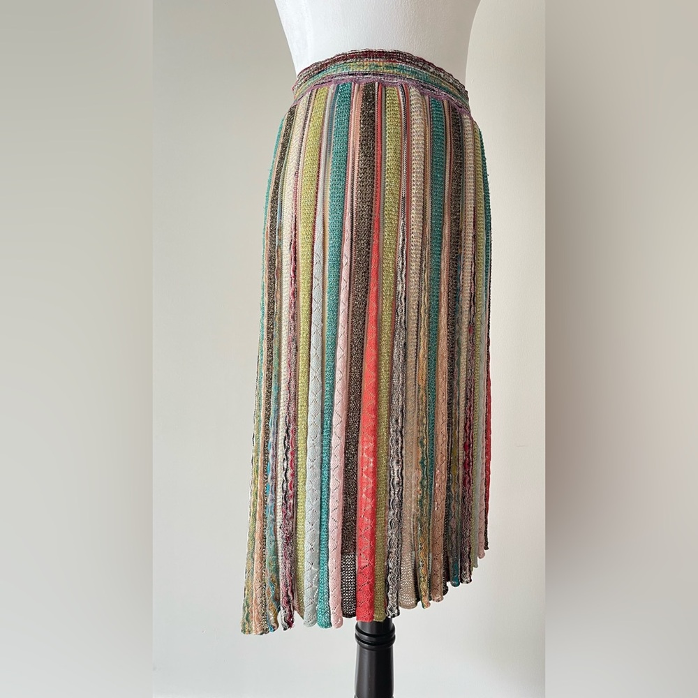 Missoni Multicolor Chevron Skirt size 44 $1750 - Picture 3 of 16